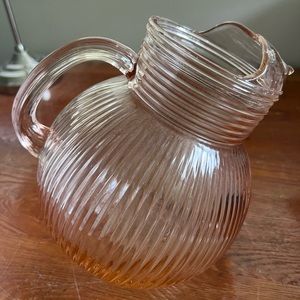 Manhattan Pink Depression Glass Pitcher!! Flawless.